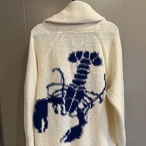 Anthropologie Maeve Lobster Cardigan Size Small